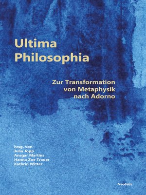 cover image of Ultima Philosophia